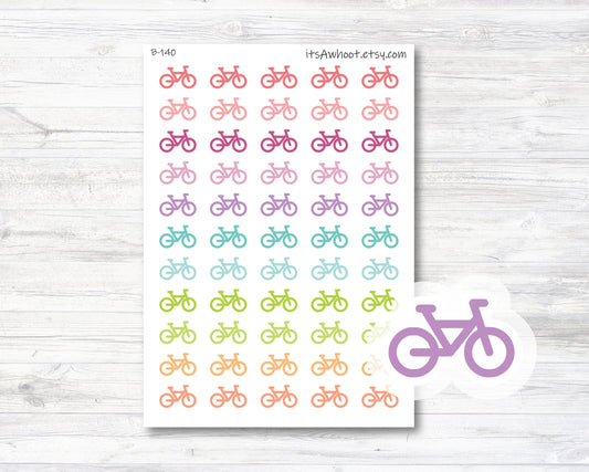 Biking Planner Stickers, Bike icon Stickers (B140)