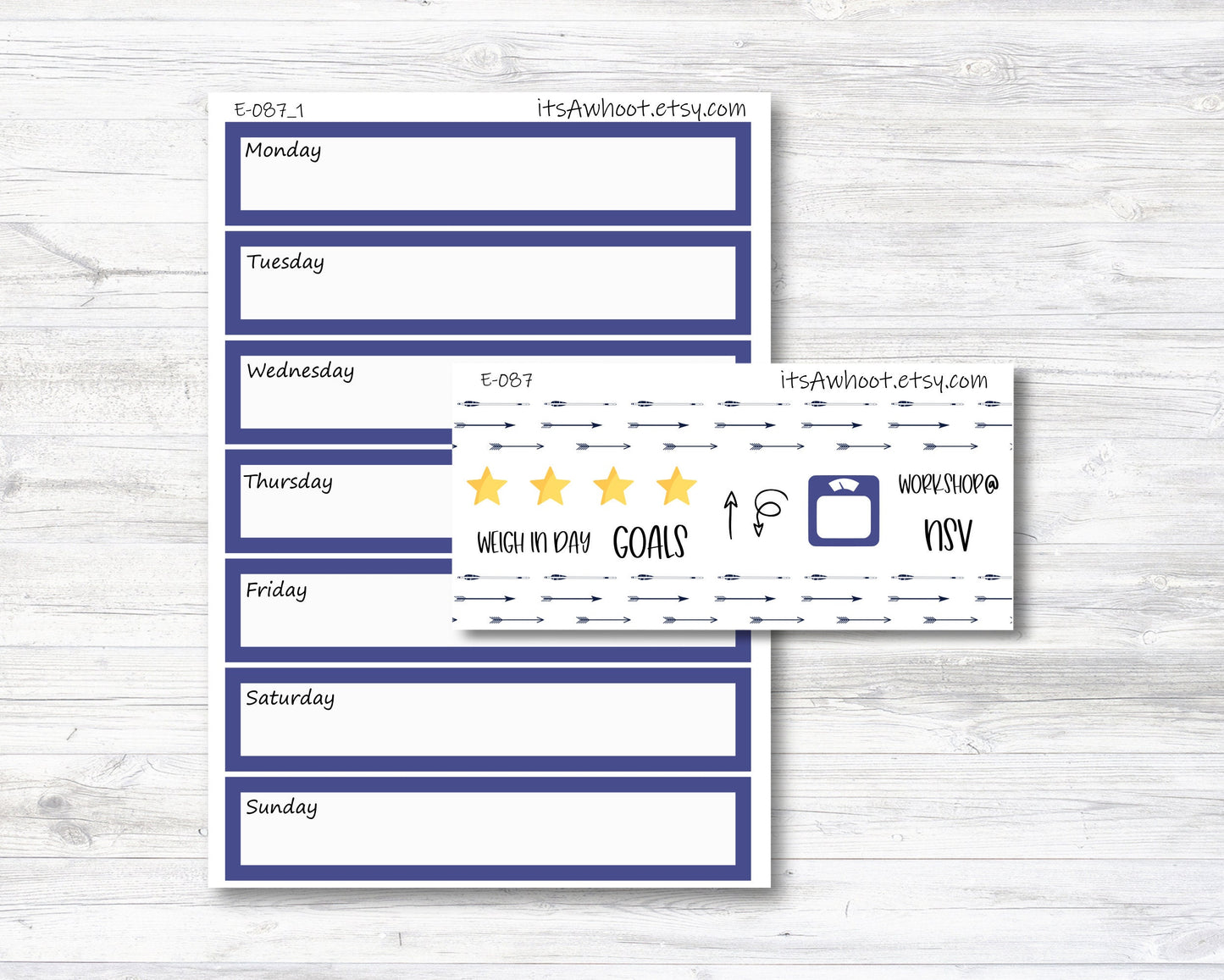 Camping Kit, Outdoors, Weight Loss Planner Stickers (B156)