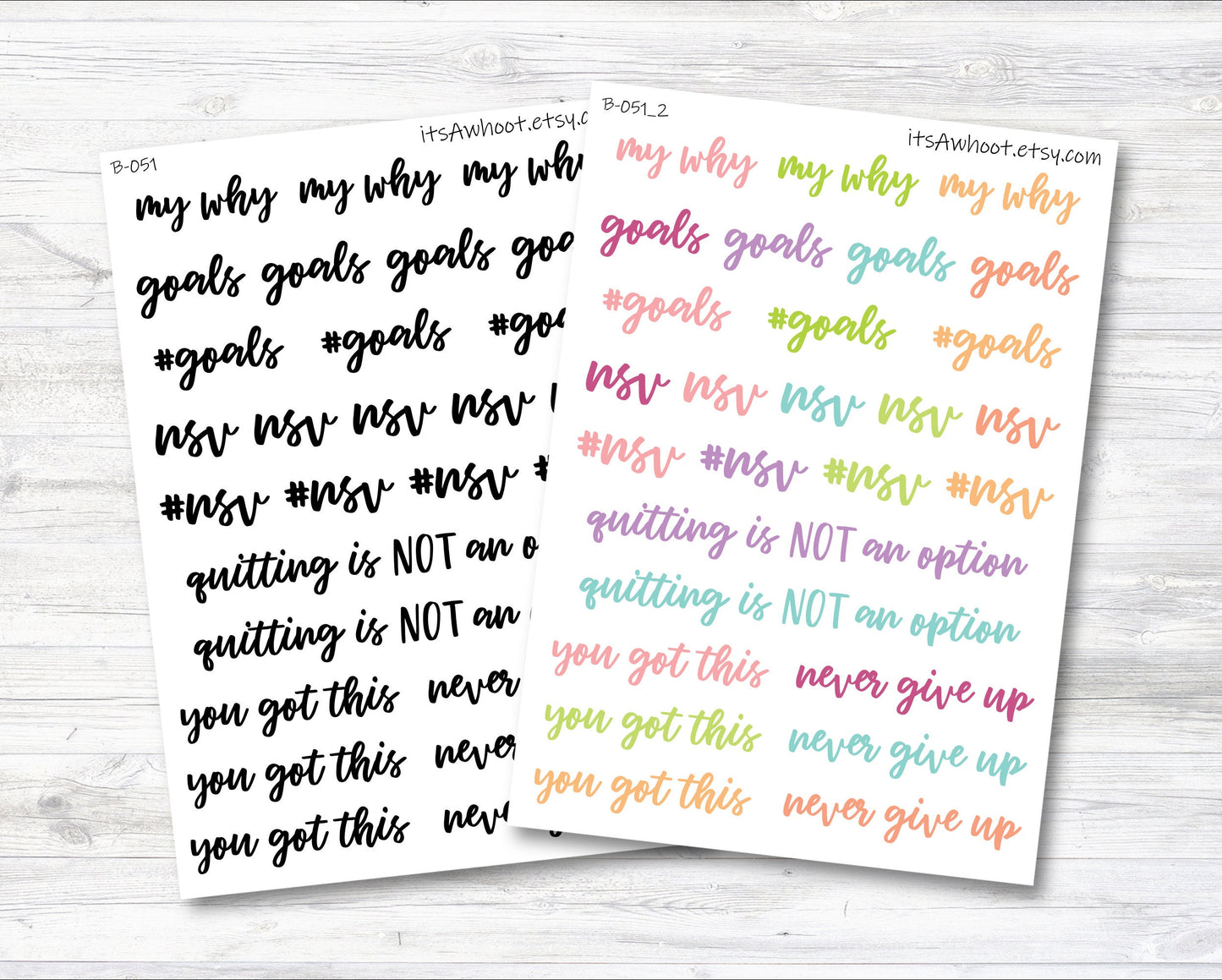 Inspiration Script Stickers (B051)