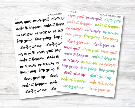 Motivation Script Stickers (B062)