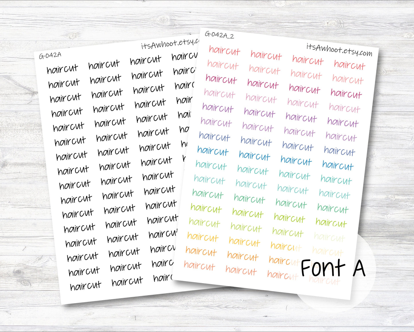 Haircut Script Planner Stickers (G042)