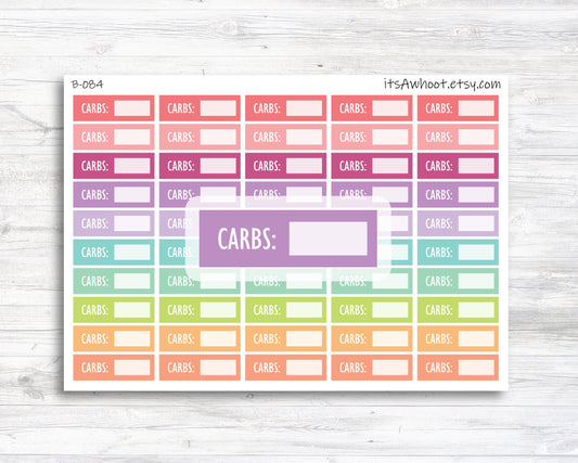 Carb Stickers - Small Labels (B084)