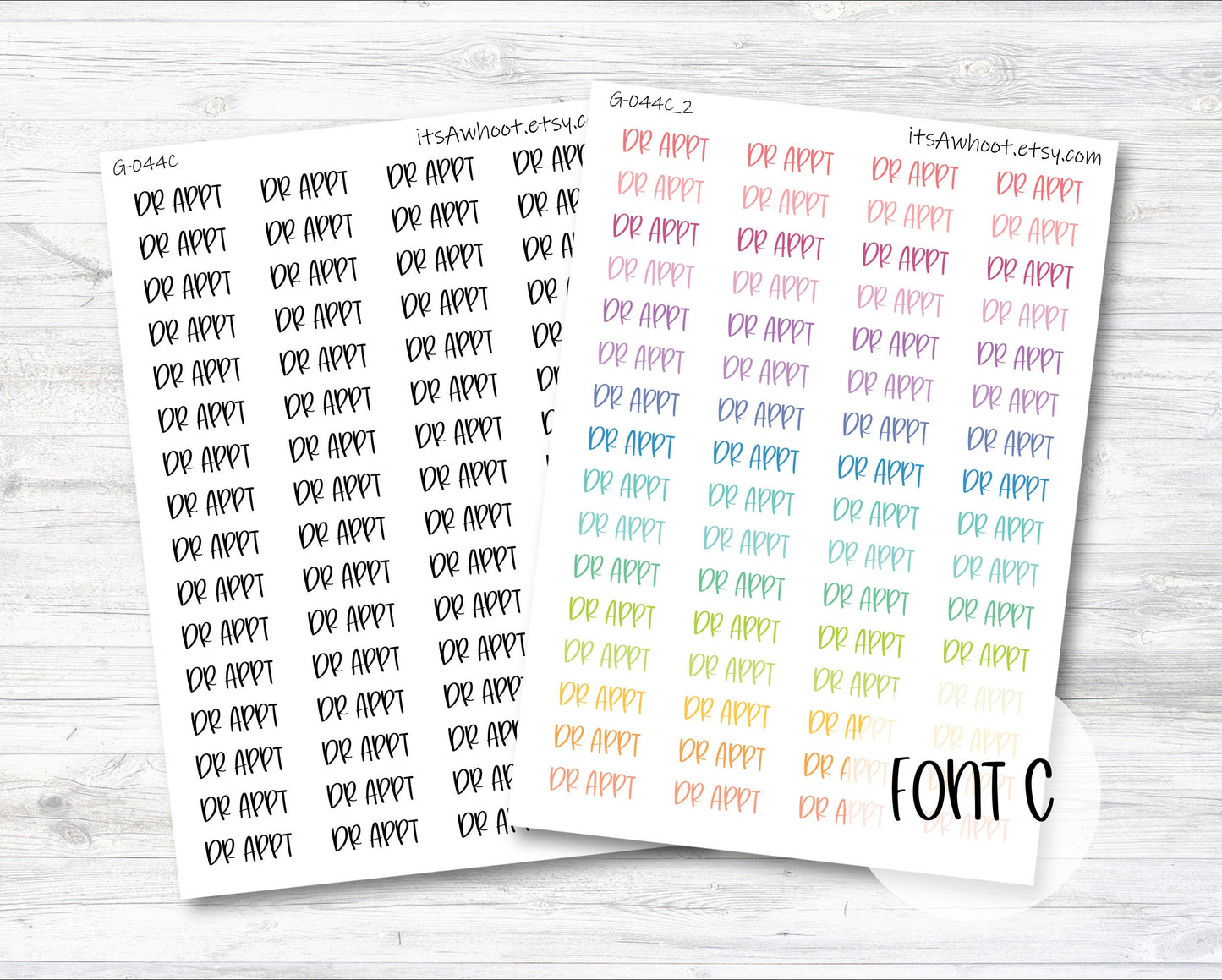 Dr. Appt. Script Planner Stickers Doctor Appointment Stickers (G044)