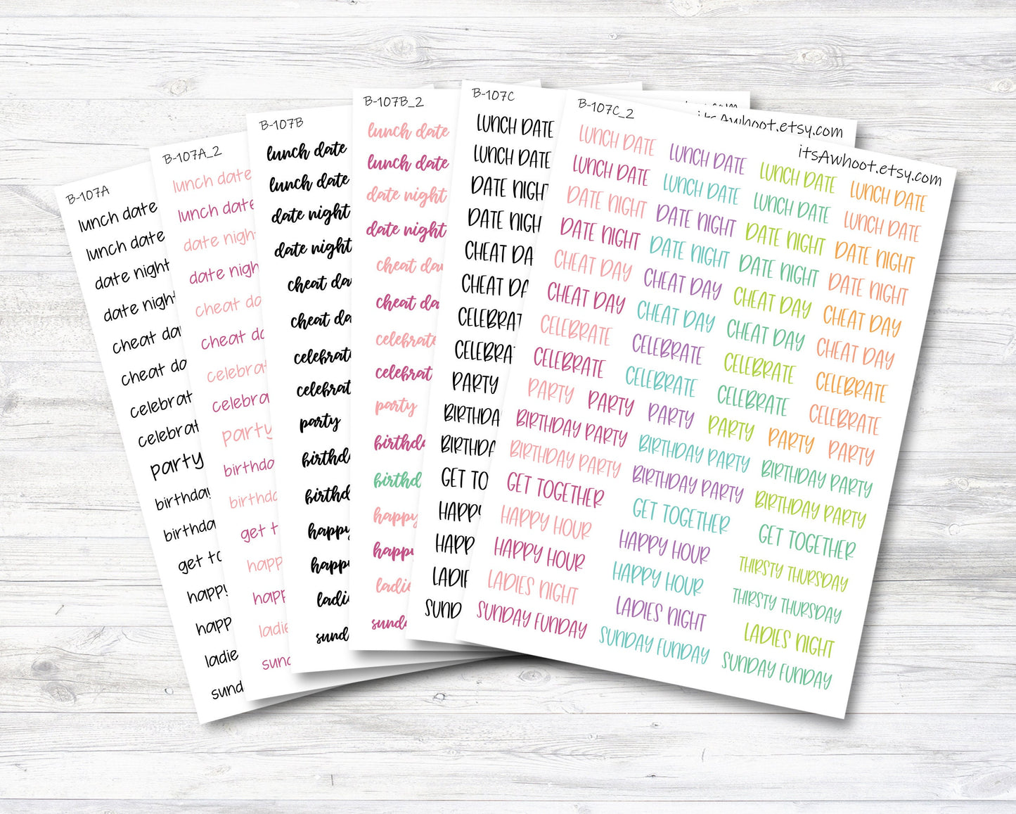 Meal Occasion Stickers (B107)