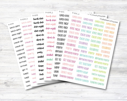 Meal Occasion Stickers (B107)