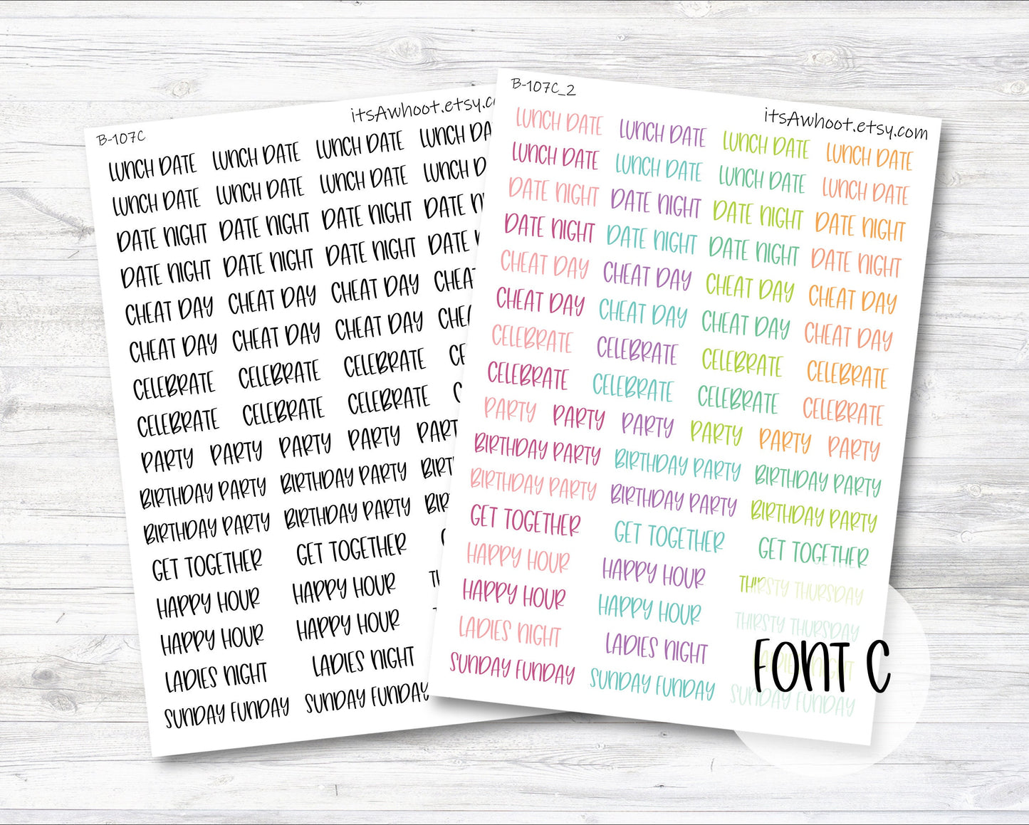 Meal Occasion Stickers (B107)