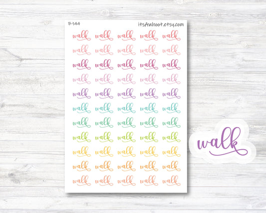 Walk Script Stickers (B144)