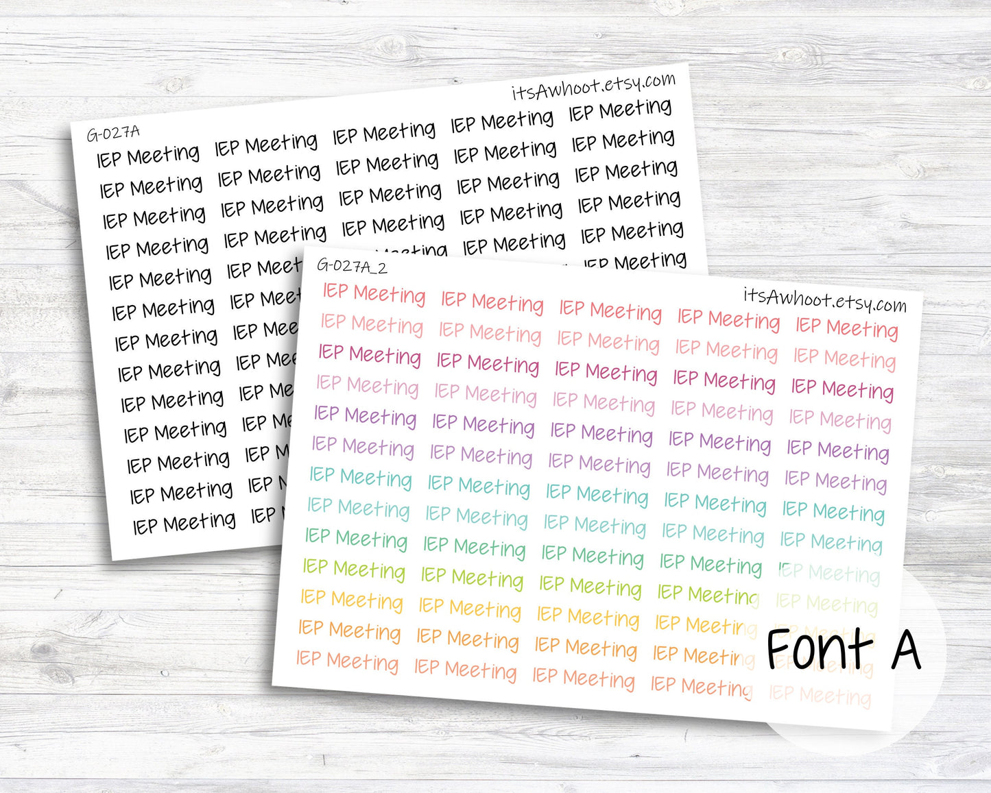 IEP Meeting Script Planner Stickers (G027)