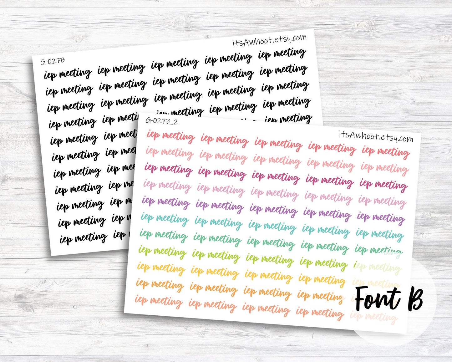 IEP Meeting Script Planner Stickers (G027)