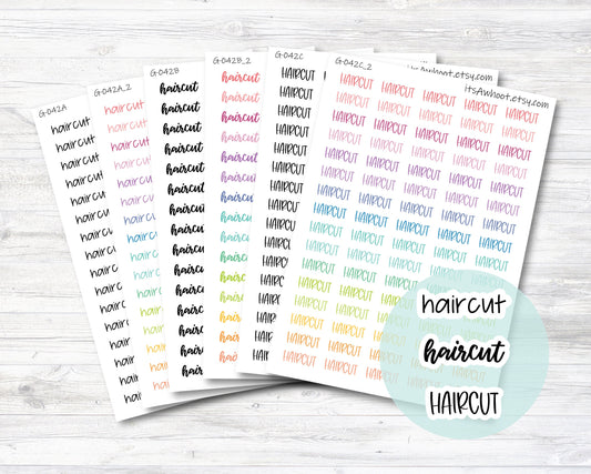 Haircut Script Planner Stickers (G042)