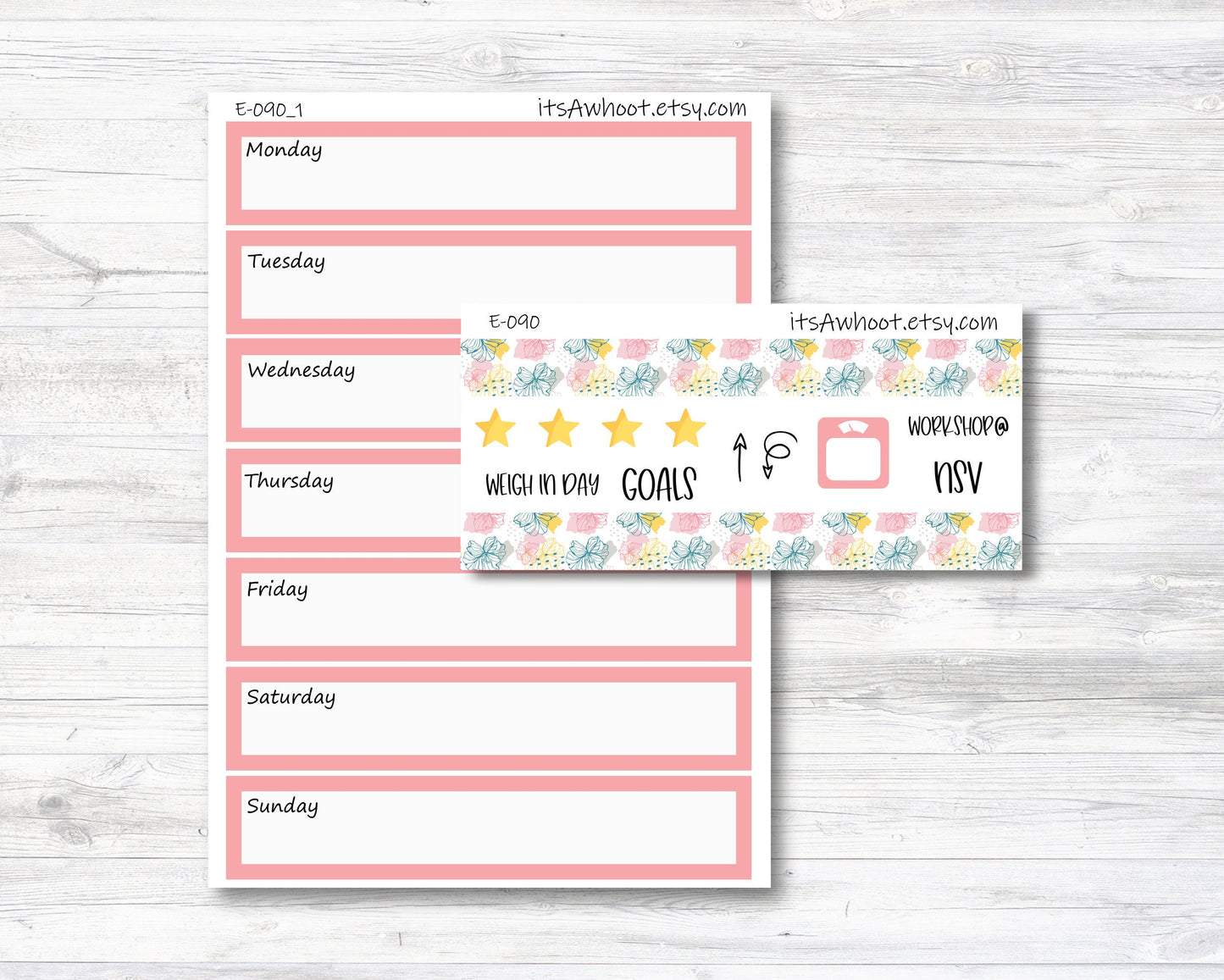 June, Summer Father's Day, Weight Loss Planner Stickers (B158-June2)