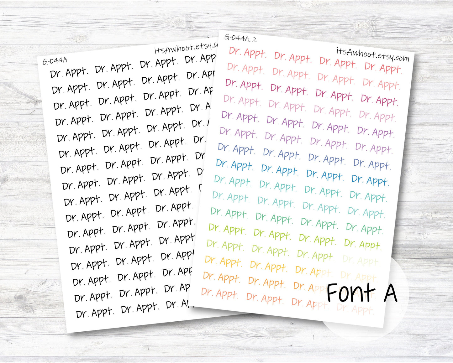Dr. Appt. Script Planner Stickers Doctor Appointment Stickers (G044)