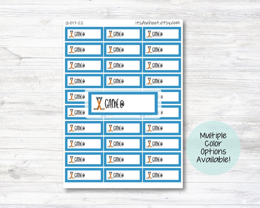 Hockey Game Planner Label Stickers - Multiple Color Options (G017)