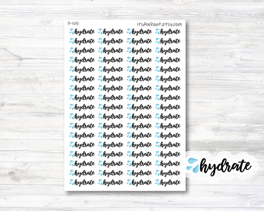 Hydrate Script Stickers (B168)