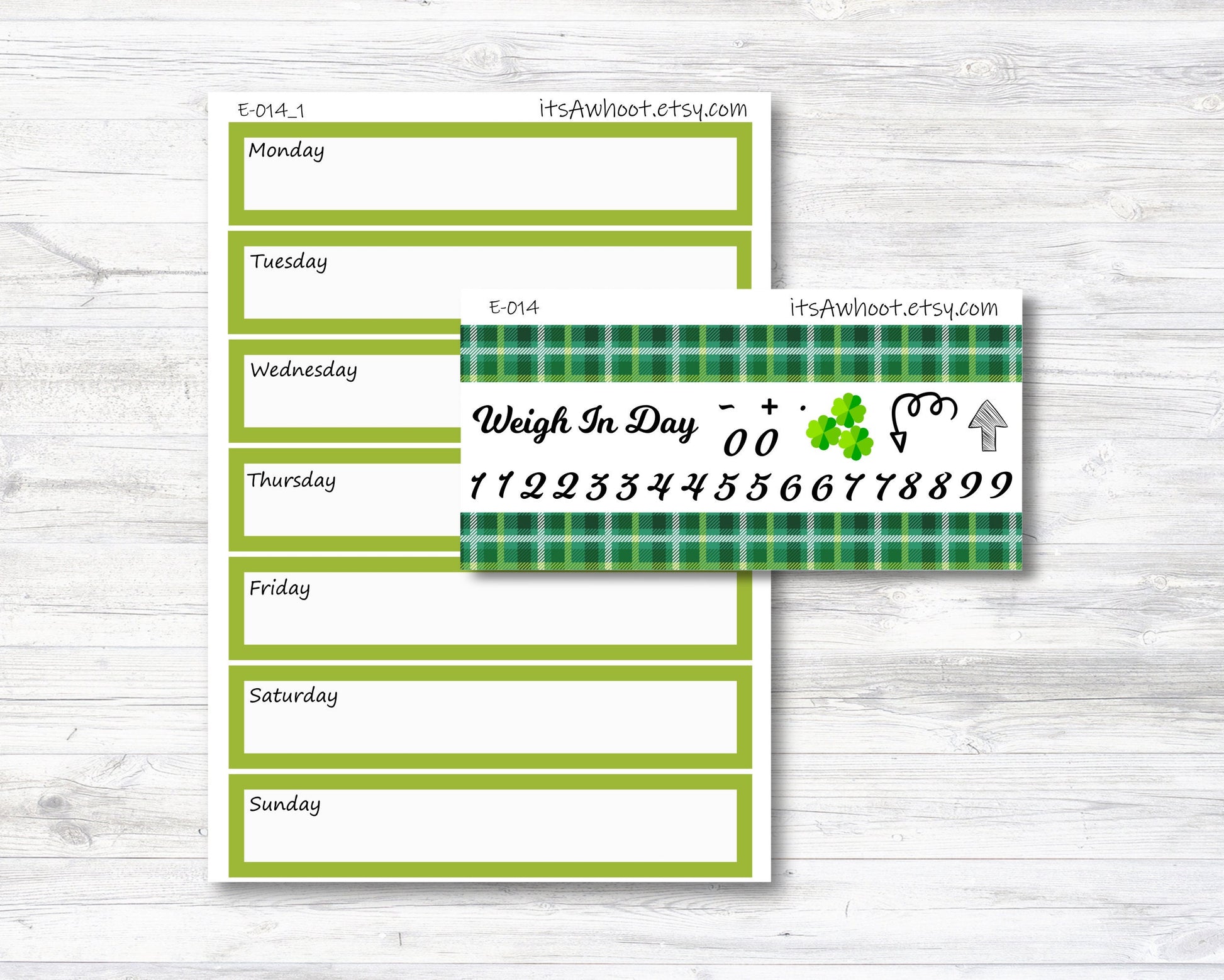 March Kit, St. Patrick's Day, Weight Loss Planner Stickers (B034)