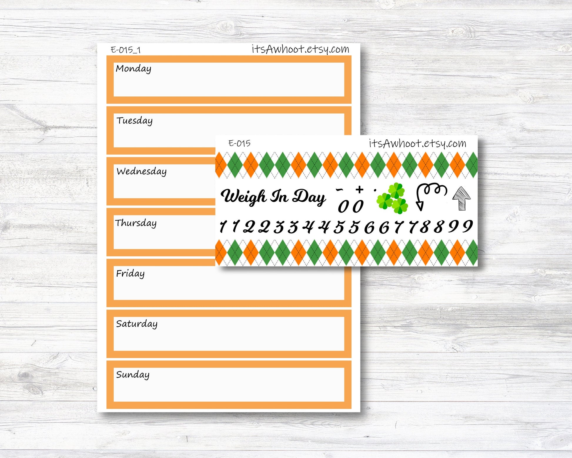March Kit, St. Patrick's Day, Weight Loss Planner Stickers (B034)