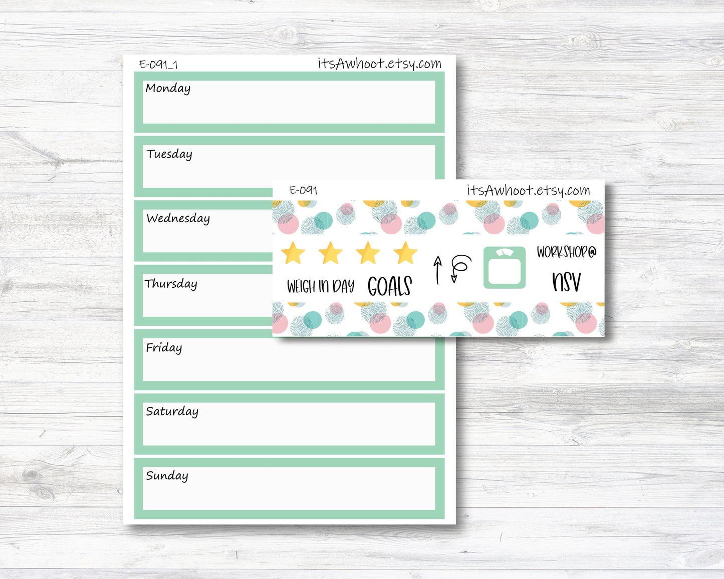 June, Summer Father's Day, Weight Loss Planner Stickers (B158-June2)