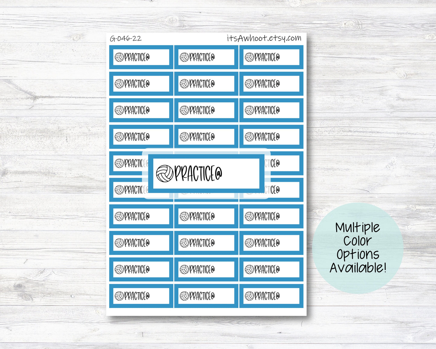 Volleyball Practice Planner Label Stickers Happy Planner - Multiple Color Options (G046)