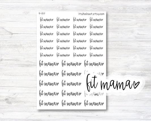 Fit Mama Script Planner Stickers (B187)
