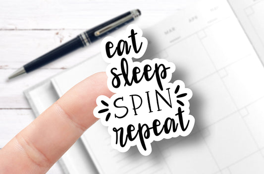 Eat Sleep SPIN Repeat Individual Sticker / Single Sticker (B184_2)