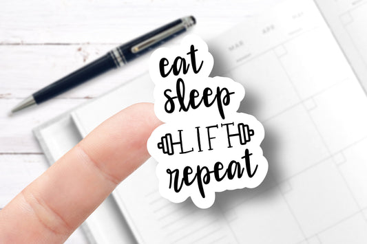 Eat Sleep LIFT Repeat Individual Sticker / Single Sticker (B183_2)