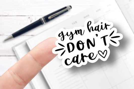 Gym Hair Don't Care Individual Sticker / Single Sticker (B178_2)