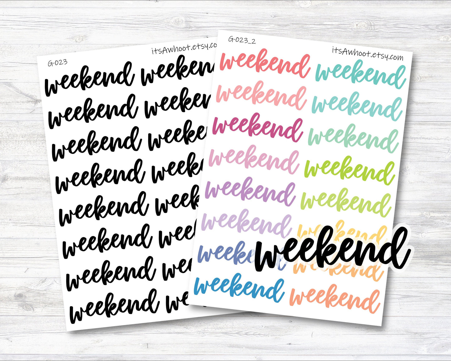 Weekend Script Planner Stickers (G023)