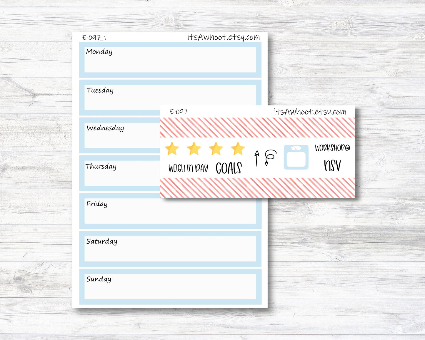 July Kit, 4th of July / Summer, Weight Loss Planner Stickers (B193-July2)