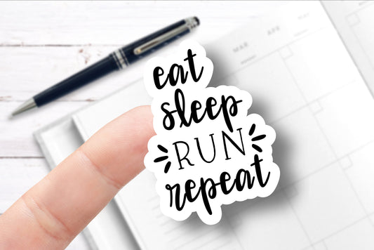 Eat Sleep RUN Repeat Individual Sticker / Single Sticker (B185_2)