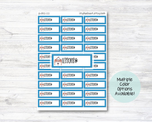 Piano Lessons Planner Box Label Stickers - Multiple Color Options (G082)