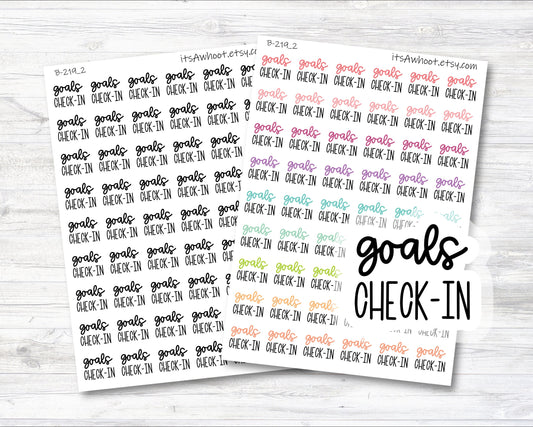 Goals Check-in Planner Sticker, Goals Check in Sticker, Goals Check-in Sticker (B219_2)