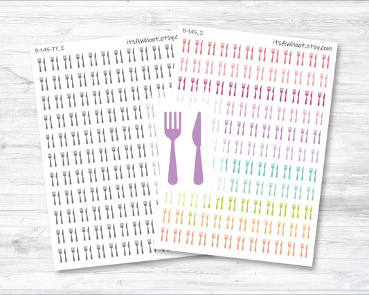Fork & Knife Meal Planner Stickers (B145_2)