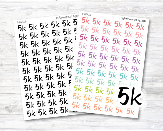 5k Stickers, 5k Steps Stickers - Large/Qty. 66 (B059_2)