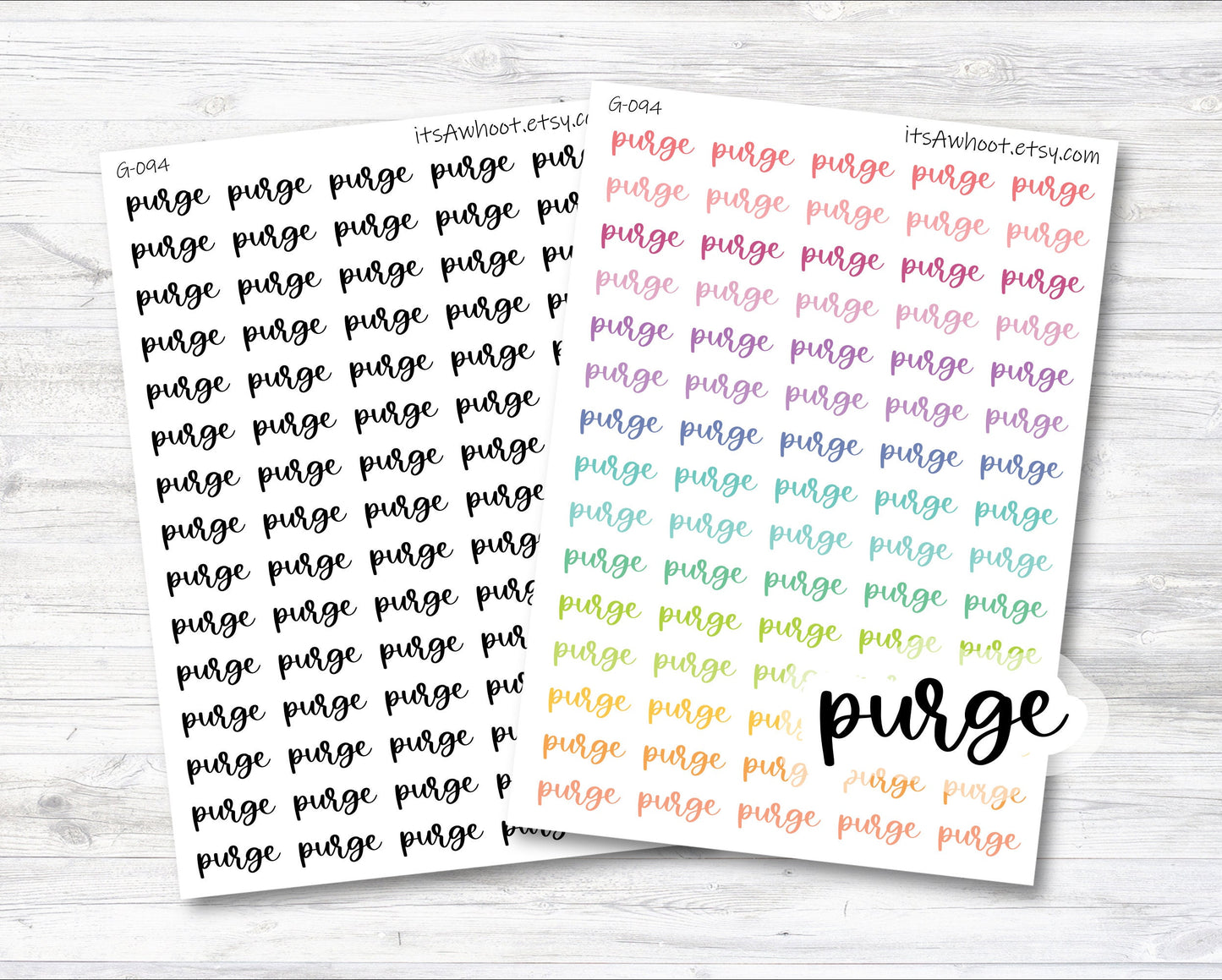 Purge Planner Stickers, Purge Script Stickers (G094)