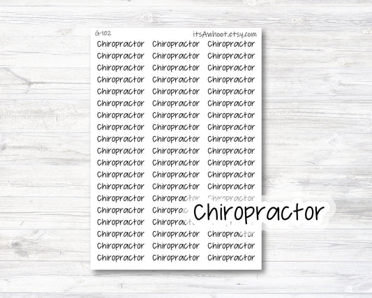 Chiropractor Script Planner Stickers, Chiropractor Stickers (G102)