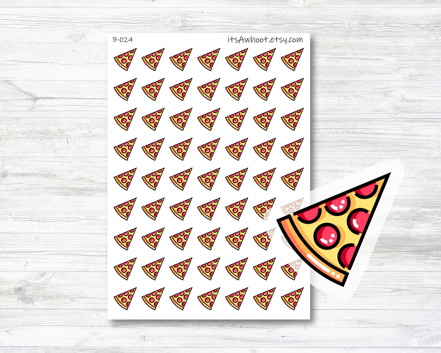 Pizza Stickers, Pizza Icon Stickers (B024)