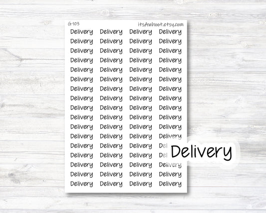 Delivery Script Planner Stickers, Delivery Stickers (G103)
