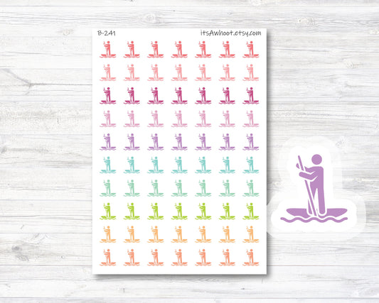 Stand Up Paddleboard Planner Stickers, Stand Up Paddleboard Stickers (B241)