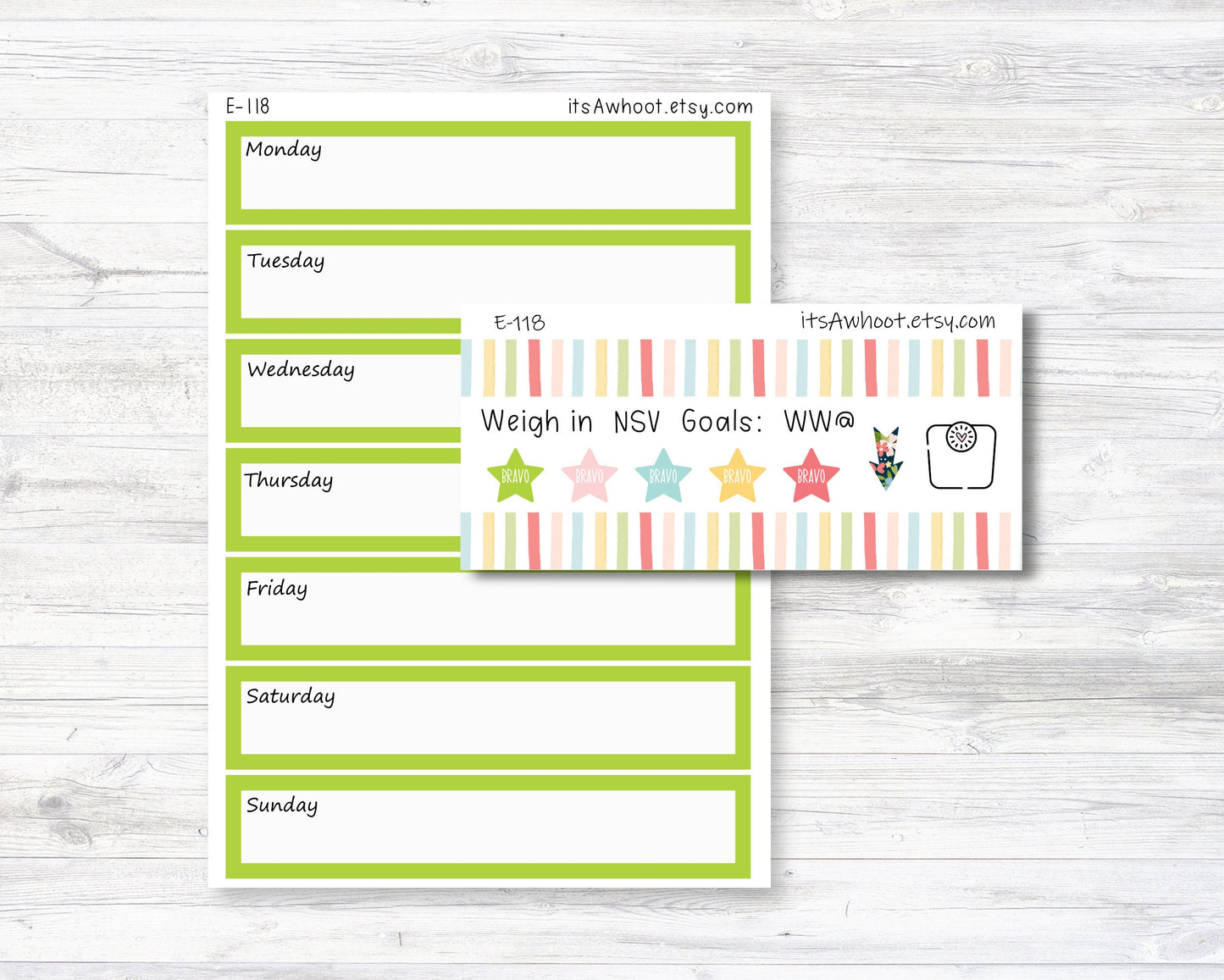 March Kit, Weight Loss Planner Stickers (B246-March3)