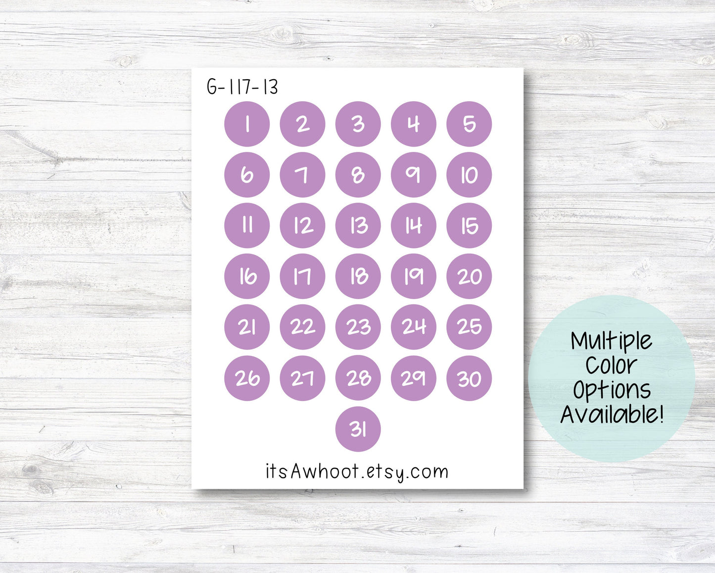 Date Dots Planner Stickers (G117)