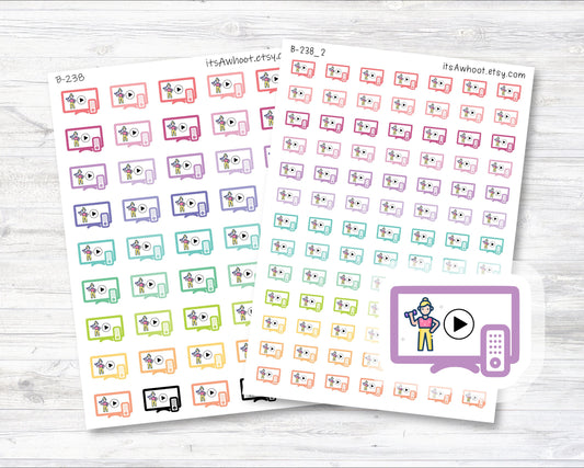 Workout Video Planner Stickers (B238)