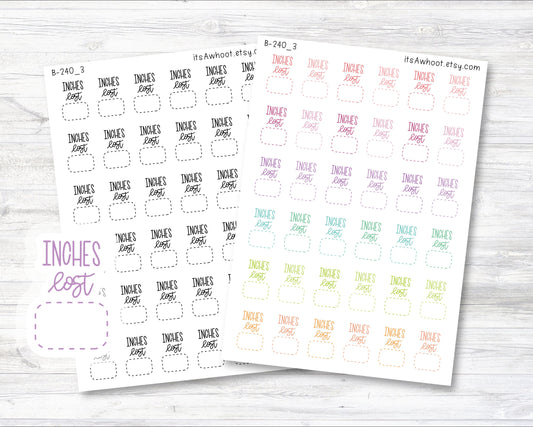 Inches Lost Stickers, Inches Lost Planner Stickers (B240_3)