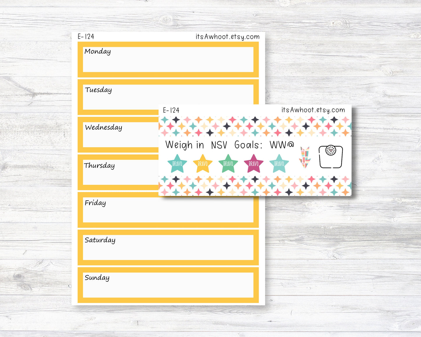 April Kit, Coffee Break, Weight Loss Planner Stickers (B255-April3)