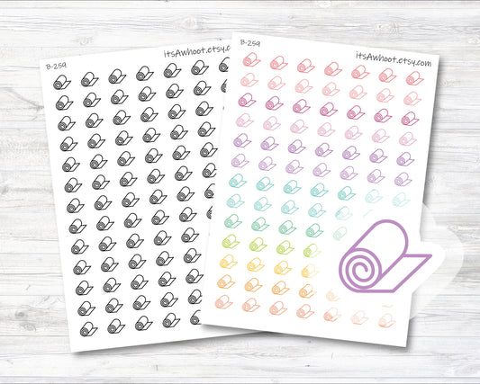 Yoga Mat Planner Stickers, Yoga Stickers, Yoga Mat Icon Stickers (B259)