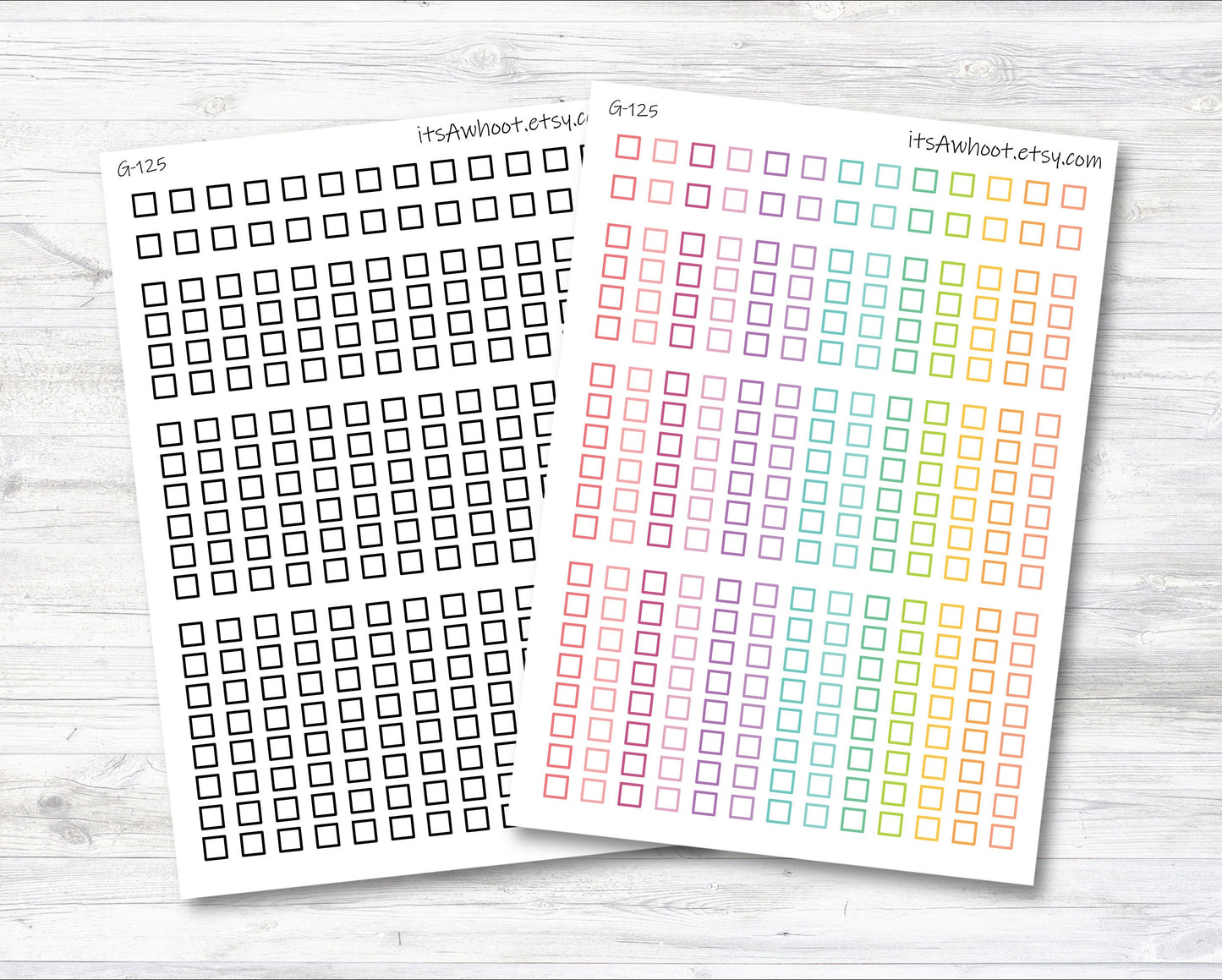 Checklists Planner Stickers, Checklist Strip Stickers - Varied Sizes (G125)