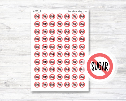 No Sugar Planner Stickers, No Sugar Sticker (B200_3)
