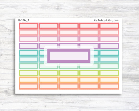 Small Blank Box Label - 1.2"x.3", Box Label Planner Sticker (H096_7)