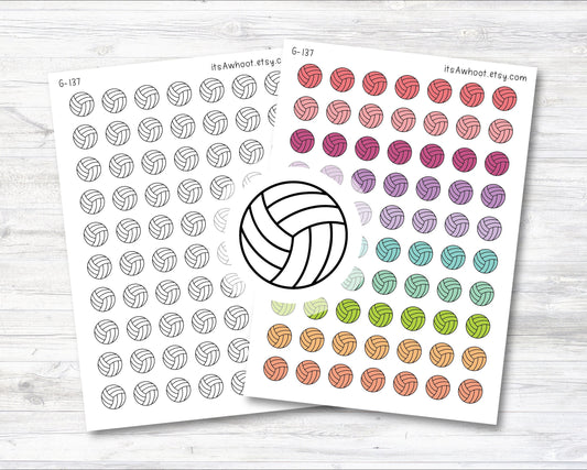 Volleyball Icon Planner Stickers (G137)