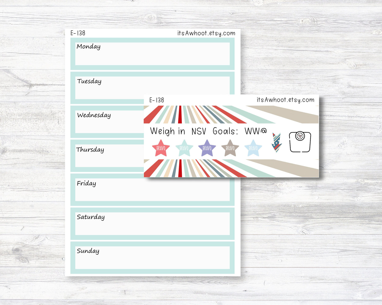 July Kit, Independence Day, Weight Loss Planner Stickers  (B056-July3)