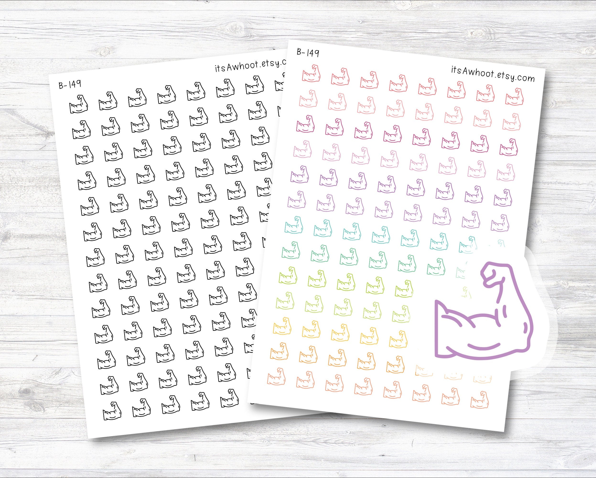 Muscle Planner Stickers (B149) – itsAwhoot